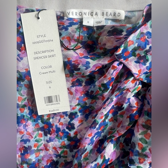 NWT - Veronica Beard Floral Skirt - Size 6 - Picture 8 of 9